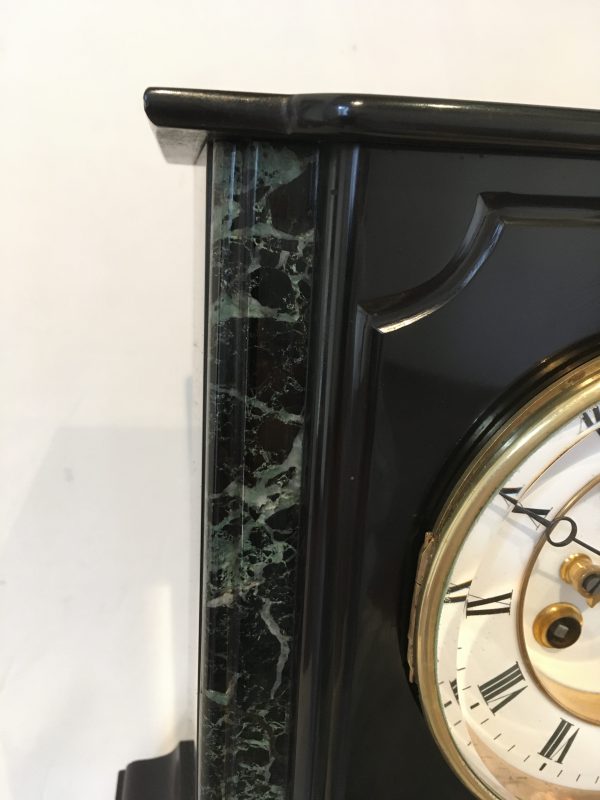 Zwart Marmeren Pendule met zichtbaar anker - Afbeelding 7