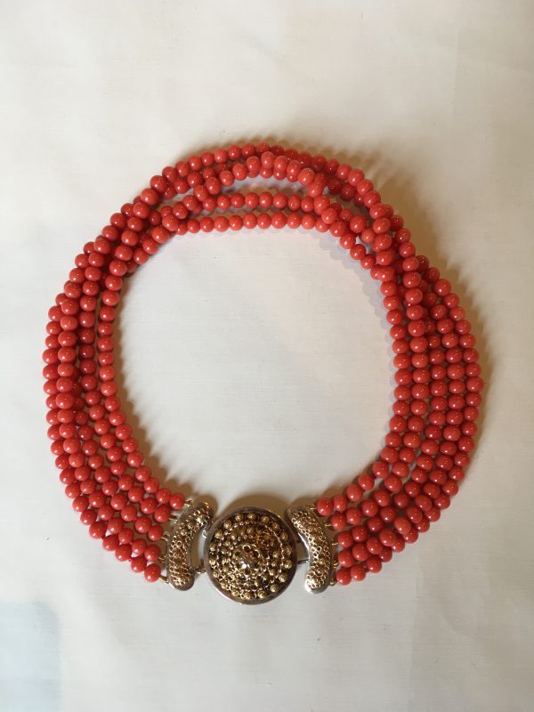 5 Rijig Collier Bloedkoraal - Afbeelding 2