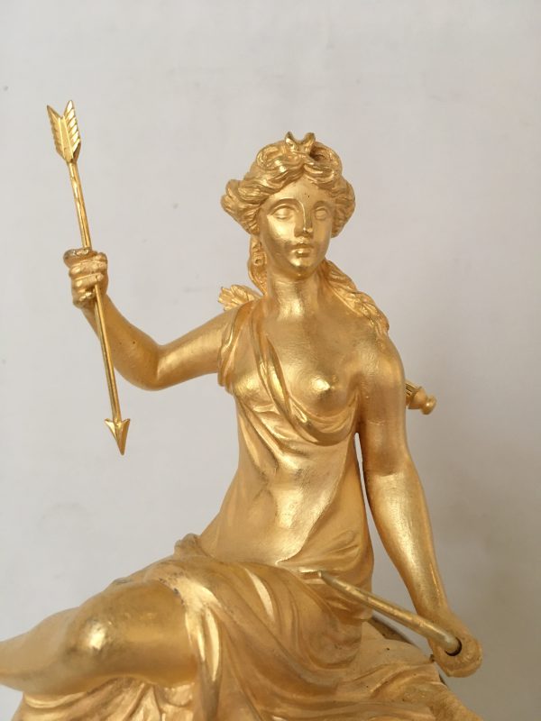 Empire pendule, Diane, godin van de jacht - Afbeelding 9