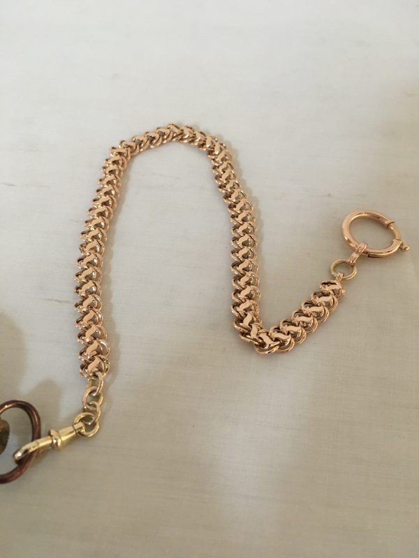IWC 14 Krt. gouden heren zakhorloge met ketting - Afbeelding 7